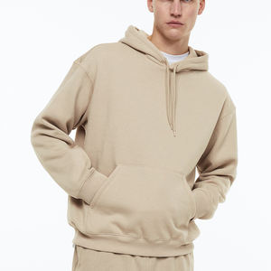 500 GSM 100% algodón liso esencial Sudadera con capucha para hombre peso pesado sudadera de gran tamaño hombres sudadera recortada con capucha hombres - Product Image 6