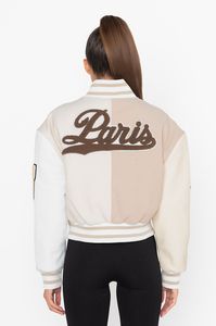 Veste de style varsity courte pour femmes, veste en molleton personnalisée pour femmes, veste varsity en cuir courte - Product Image 6