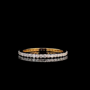 Alliance de mariage en or massif 14 carats avec diamant de laboratoire de 1,00 CTW, taille ronde, bijoux fins - Product Image 3