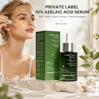 Sérum à l'acide azélaïque 10% en marque propre avec extraits de Centella et vitamine E, traitement anti-acné réducteur de pores