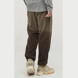 Ensemble sweat à capuche et pantalon de survêtement en velours côtelé délavé, style urbain décontracté, aspect vintage, deux couleurs, personnalisable pour homme - Product Image 5