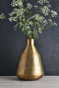 Elegant handcrafted brass flower <b>vase</b> for home and office decoration with premium antique finished - Product Image 5