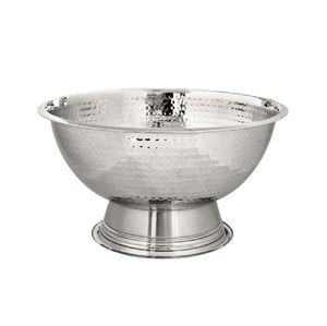 Hammered Stainless Steel Champagne Ice Bowls Round Shape Wine <b>Cooler</b> for <b>Beer</b> Soft Drink Eco-Friendly Party Barware Use - Product Image 1