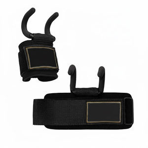 QASWA SPORTS Sangles de poignet à crochet à adhérence avancée personnalisables unisexes Revêtement en néoprène Protection antidérapante pour entraînement de traction lourd - Product Image 6