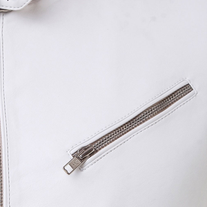 2025 personnalisé de haute qualité hommes col montant véritable peau de mouton peau de vache motards veste en cuir pur cuir veste d'hiver - Product Image 2