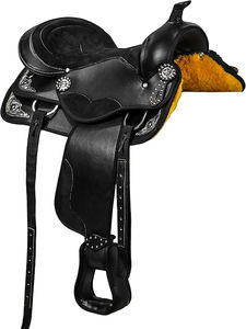 Selle d'équitation anglaise de dressage de haute qualité en cuir véritable, selle de saut d'obstacles en cuir souple de haute qualité avec arçon en bois - Product Image 6