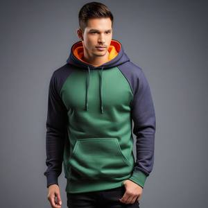 Sudadera con capucha personalizable para hombre, algodón pesado de alta calidad, Terry, estampado Premium de gran tamaño, haz tu propia marca roja - Product Image 4