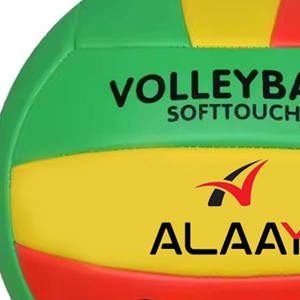 Pelota de voleibol de cuero de PVC impresa colorida del fabricante Alaay pelota deportiva cosida diseñada por máquina - Product Image 6