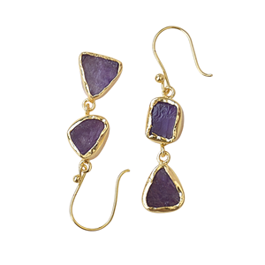 ต่างหูอะมีทิสต์ชุบทองแบบห้อยคู่ สำหรับผู้ค้าส่ง ผู้จัดจำหน่าย และการจัดหาสินค้าทั่วโลก - Product Image 5