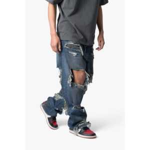 Le Denim Décimé Ultra Baggy-Bleu - Product Image 1