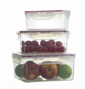 Juego de contenedores de plástico para almacenamiento de alimentos para microondas de 3 piezas, despensa de cocina, alimentos frescos, fiambreras de frutas y verduras - Product Image 5