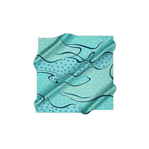 ผ้าพันคอผ้าไหมเครปซาติน 100% สุดหรู พร้อมลายโลโก้ดีไซเนอร์ - Product Image 1