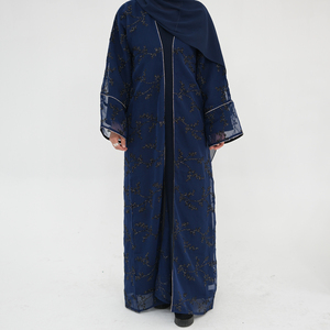 Abaya 2026 EID Ramadán completo Floral bordado malla abierta Abaya <span class=keywords><strong>solo</strong></span> Dubai Kimono Cardigan lujo Abaya Dubai ropa islámica - Product Image 1