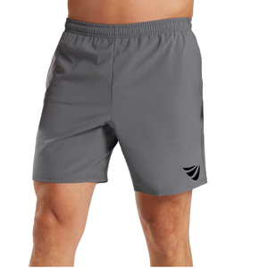 กางเกงขาสั้นออกกำลังกายสำหรับผู้ชายกางเกงวิ่งออกกำลังกายทำจากผ้าฝ้ายน้ำหนักเบามีกระเป๋าปิดเอวยางยืดโลโก้ออกแบบได้ตามต้องการ - Product Image 1