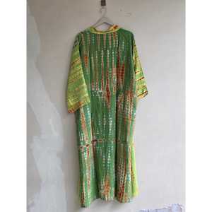 Robe longue en crêpe de soie style bohème faite à la main, tie-dye, pour tenues de plage, paréos de bain - Product Image 4
