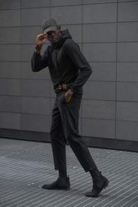 Sudadera con capucha personalizada para hombre, Jersey 380 GSM, mezcla de algodón, forro polar, Interior suave, ropa de calle en blanco, sudadera gruesa, ajuste con hombros caídos - Product Image 3