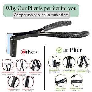 Pince à outils d'extension de cheveux en ruban noir de qualité supérieure pour installer et enlever les cheveux en ruban avec logo personnalisé - Product Image 3