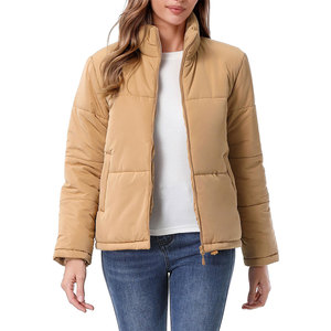 Women Puffer Jacket Custom Color Winter Wear <b>Waterproof</b> <b>Zipper</b> Breathable Polyester Nylon Women Puffer Jackets - Product Image 3