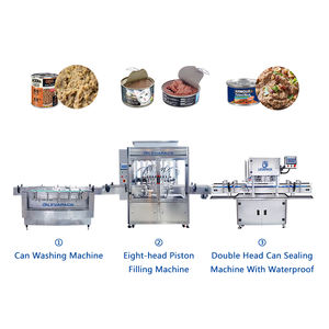 उच्च गुणवत्ता वाले डिब्बाबंद पालतू खाद्य उत्पादन लाइन टुना डिब्बाबंद मछली पिस्टन भरने वाली मशीनें - Product Image 1