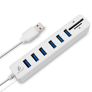 Hub USB 2.0 a 6 Porte con Cavo di Prolunga e Lettori di Schede SD/TF, Hub USB-C in Lega di Alluminio Disponibile - Product Image 2