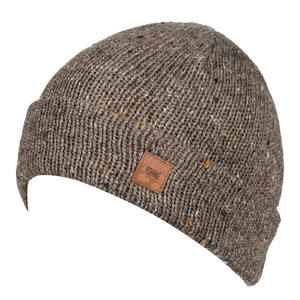 Bonnet tricoté en acrylique personnalisé unisexe hiver logo couleur unie teint vierge design à revers jacquard - Product Image 2