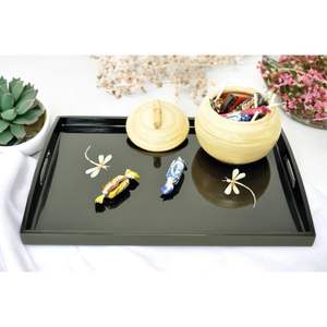 ถาดเสิร์ฟแล็คเกอร์ทรงสี่เหลี่ยมผืนผ้าทำมือแบบทันสมัยสำหรับตกแต่งวันฮาโลวีนเพื่อใช้ตกแต่งวันหยุด - Product Image 6