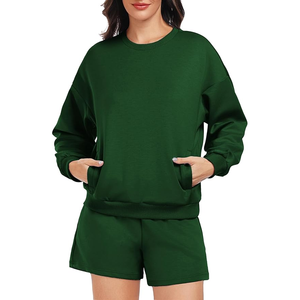 2024 Winter Fashion Women's Oversized Pullover Turtleneck Sweatshirts Drop-shoulder Fleece <b>Tops</b> Printed <b>Long</b> Length Fall Outfits - Product Image 1