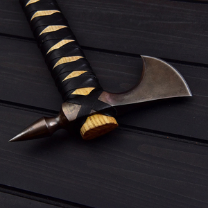 Hachette en acier damas fabriquée à la main gaine en cuir personnalisée coupe de hache en bois de qualité industrielle conçue sur mesure Camping aventures - Product Image 3