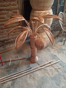 Pantalla de palmera de ratán vintage estilo bohemio Tema de playa para decoración del hogar hecha a mano de Vietnam - Product Image 4