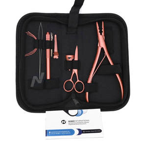 Juego de herramientas de color personalizado de acero inoxidable para extensiones de pelo Nomzi International al por mayor, juego de alicates y ganchos de tracción para uso comercial - Product Image 2