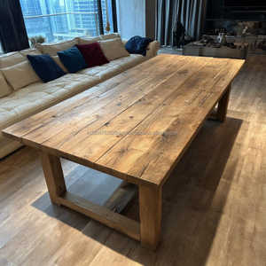 KALATRI Luxury Premium Handmade Square Solid Wood Eco-Friendly Minimalist <b>Kitchen</b> Dining <b>Table</b> Metal Legs Modern Home Furniture - Product Image 2