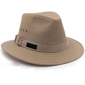 Sombrero de Safari de Lona Color Caqui, Impermeable, de Ala Corta, para Hombre, Equipo de Aventura Personalizado, Sombreros de Safari al por Mayor - Product Image 2