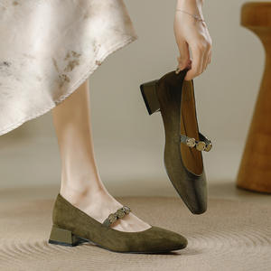 Escarpins à talons hauts et plateforme à bout pointu pour femmes, en cuir souple, confort toute la journée pour le travail - Product Image 2