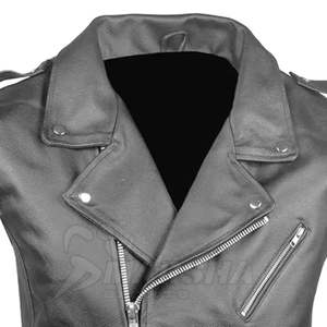 Premium Saleh Enterprises Men Genuine Leather Winter <b>Waistcoat</b> Vintage Distressed Biker Vest Casual Western Cowboy Button Bulk - Product Image 5