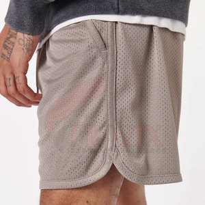 Pantalones Cortos Deportivos de Verano para Hombre, de Alta Calidad, Diseño de Malla Informal, Cierre Elástico Medio, Patrón Sólido, Secado Rápido, Tela Lisa Teñida, para Adultos - Product Image 6