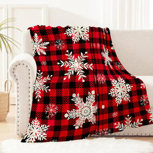 ผ้าห่มถักลายหิมะหิมะฤดูหนาวสำหรับตกแต่งบ้านและการเดินทางไอเดียของขวัญซานต้าลับ - Product Image 5