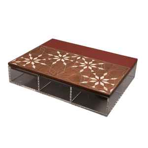 Elegant <b>Wooden</b> Acrylic Sweet <b>Box</b> Set with Mother of Pearl Inlay Design for Ramadan Kareem Gifts and Home Celebration Use - Product Image 1
