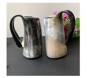 Mug en corne de buffle écologique avec poignée Vaisselle durable pour la maison, l'hôtel, le bar et les fêtes pour une utilisation en extérieur et au bureau - Product Image 1