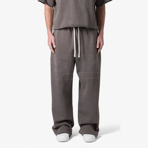 Streetwear Style Men Baggy <b>Trousers</b> Loose Fit Casual Breathable Eco-Friendly <b>Drawstring</b> Baggy <b>Trousers</b> For Men - Product Image 1
