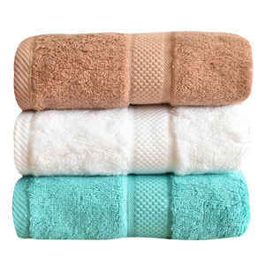 Serviette de bain de couleur unie 100% coton de qualité supérieure absorbant à séchage rapide et doux pour spa d'hôtel à domicile - Product Image 1