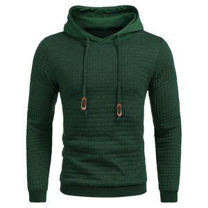 Sweat à capuche surdimensionné chaud d'hiver pour hommes pull en molleton de coton poche kangourou épaule tombante Style personnalisé - Product Image 1