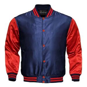 Blouson aviateur en satin pour sports légers avec logo personnalisé Blouson Letterman de baseball-Veste universitaire OEM en coquille de soie pour adulte - Product Image 6