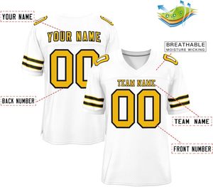 Custom <b>Plus</b> <b>Size</b> American Football Sportswear Breathable Polyester <b>Mesh</b> Quick Dry Jerseys with OEM Stripes Sublimation Printing - Product Image 2