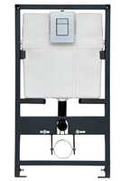 WC suspendu moderne monobloc sans bride avec réservoir d'eau dissimulé, siphon en P, WC en céramique à fixation murale dissimulée