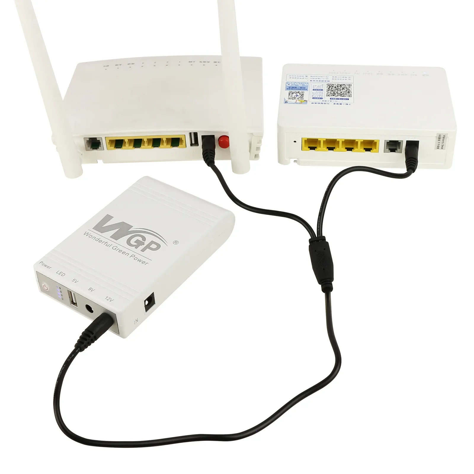 WGP 5 В 9 В 12 В 10400 мАч несколько функций вывода, резервное копирование мини-ИБП, мини-ИБП для Wi-Fi маршрутизатора
