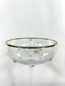 Роскошный бокал шампанского с золотым бантом украшения - Product Image 3