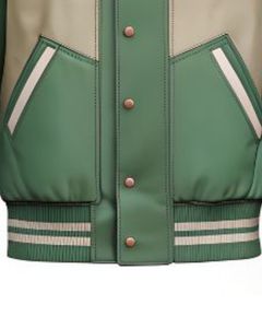 แจ็กเก็ตเบสบอลสองโทนสีเขียวสำหรับผู้ชาย - Product Image 6