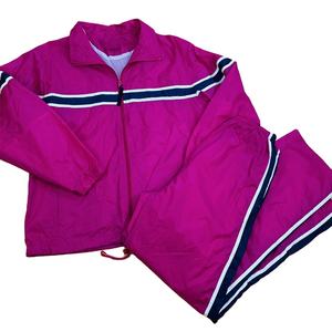 Ensemble de survêtement en nylon deux pièces de haute qualité pour unisexe, fabricant personnalisé, fermeture éclair, vêtements de rue pour l'hiver, taille plus - Product Image 1