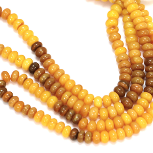 Hermosas cuentas de ópalo rosa púrpura en forma de rondel liso, cuentas de ópalo rosa púrpura de 7-9 mm en forma de rondel liso, cuentas de piedra preciosa de calidad AAA. - Product Image 5