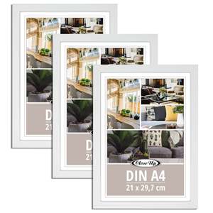 ชุดกรอบรูปพลาสติกสีขาว DIN A4 จำนวน 3 ชิ้น กรอบรูปทรงสี่เหลี่ยมพร้อมโลโก้ที่ปรับแต่งได้สำหรับของขวัญส่วนตัว - Product Image 1